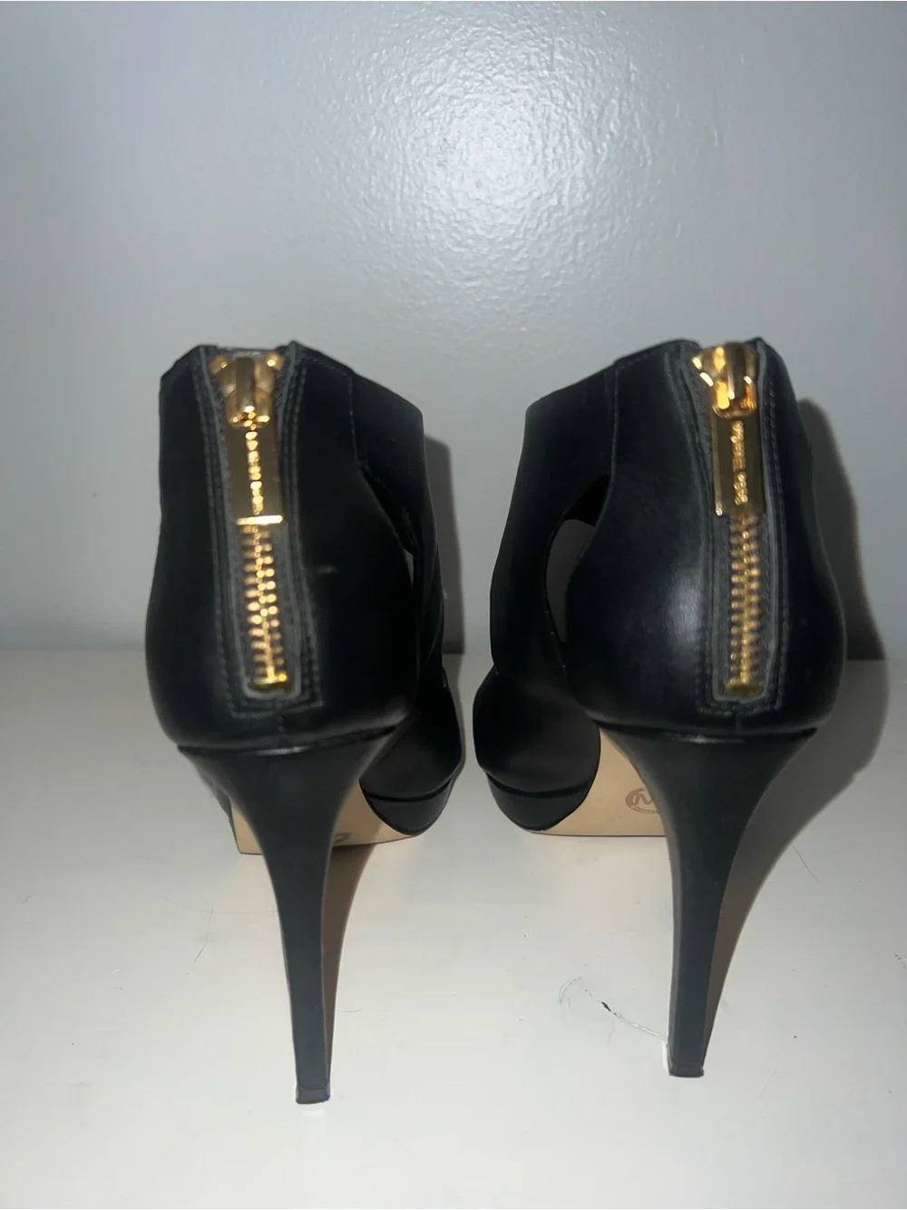 Michael Kors Black Leather Crisscross Stilettos